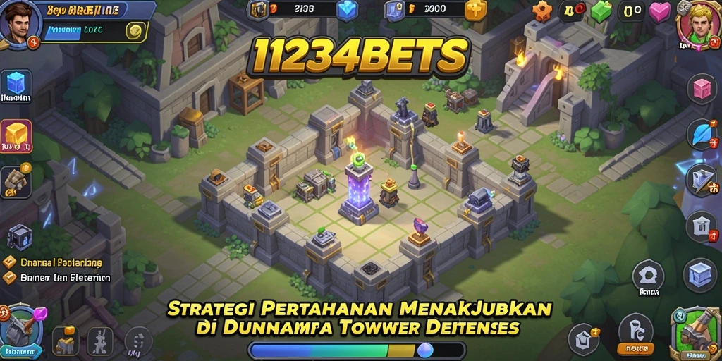Gameplay seru <strong>1234BETS</strong> yang penuh strategi Tower Defense.