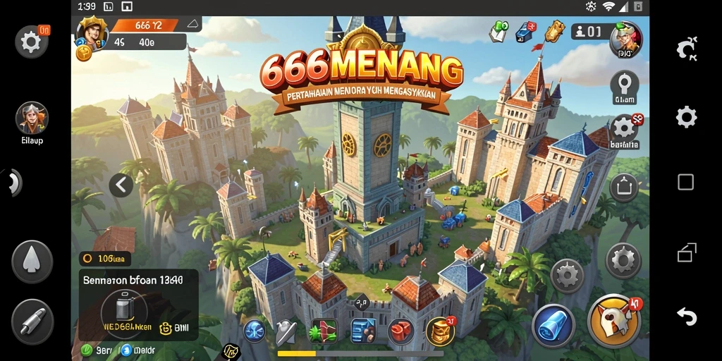 Tangkapan layar utama 666MENANG menampilkan aksi seru Tower Defense.