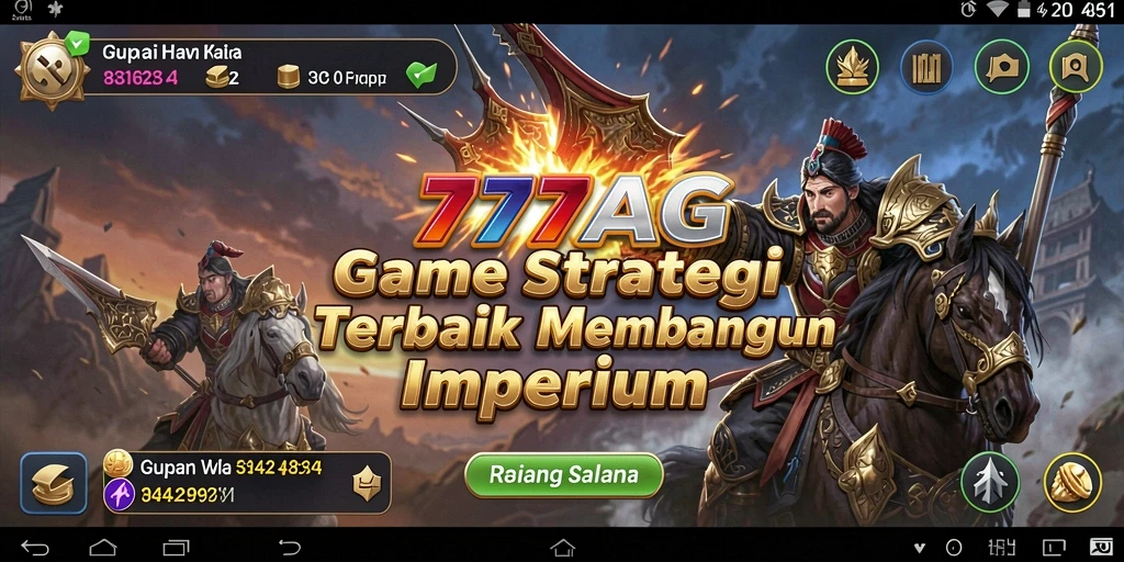 Tangkapan layar utama dari gameplay strategis di 777AG.