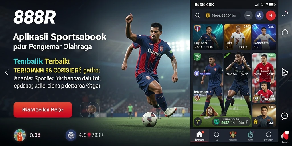 Screenshot <strong>888R</strong> menampilkan pengalaman taruhan olahraga yang interaktif.