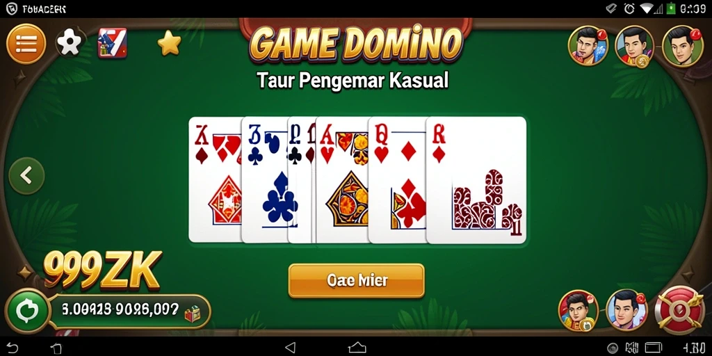 Screenshot 999ZK menampilkan aksi gameplay Domino yang seru.