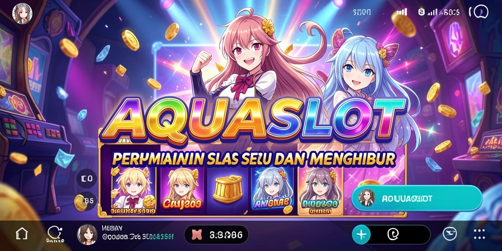 Screenshot AQUASLOT menampilkan gameplay seru dari karakter anime.