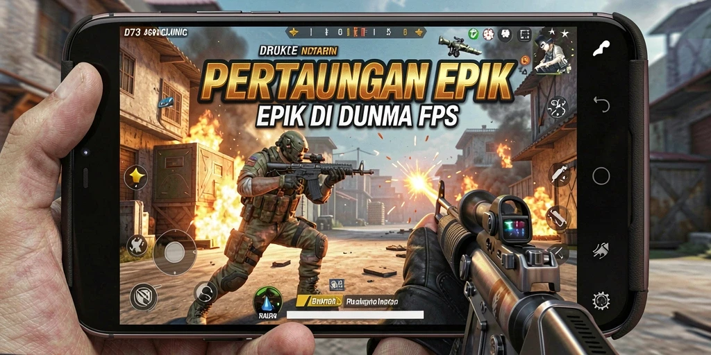 Tampilan gameplay D73 dengan aksi tembak-menembak mendebarkan.