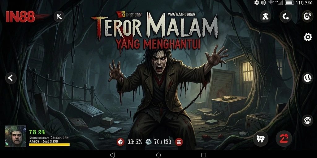 Tangkapan layar dari gameplay menakutkan di IN88.