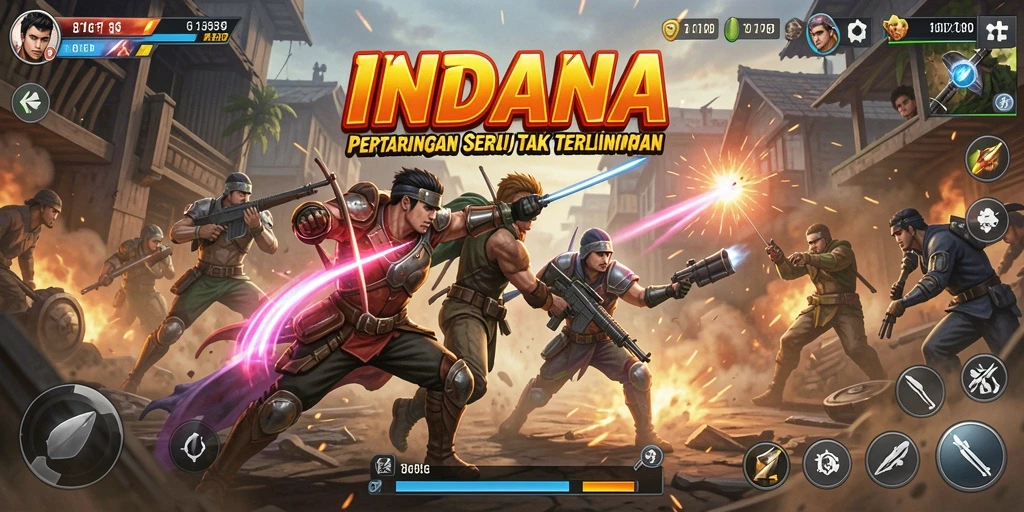 Tampilan gameplay INDAAA dalam pertarungan yang mendebarkan.