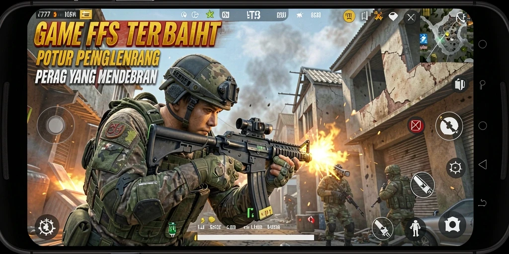 Tangkapan layar L777 menampilkan pertempuran mendebarkan dalam mode FPS.