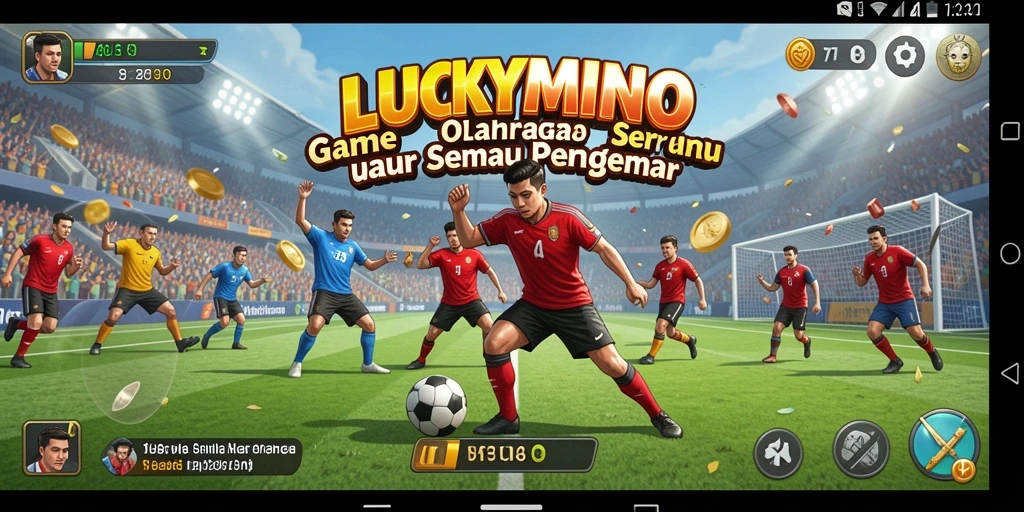 Tampilan gameplay LUCKYMINO yang seru dan interaktif di lapangan.
