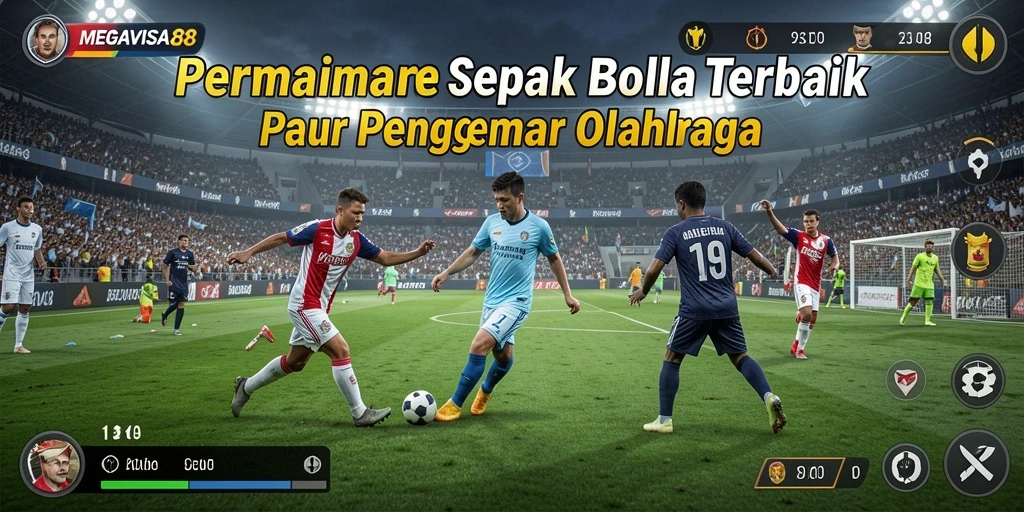 Tangkapan layar MEGAVISA88 menampilkan momen epik pertandingan sepak bola.