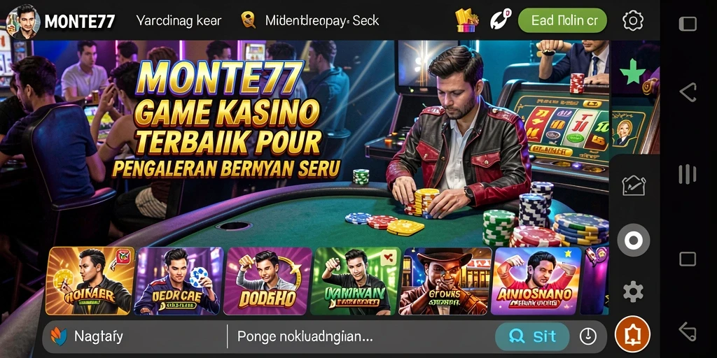 Tampilan gameplay MONTE77 yang seru dan menegangkan saat bermain Kasino.
