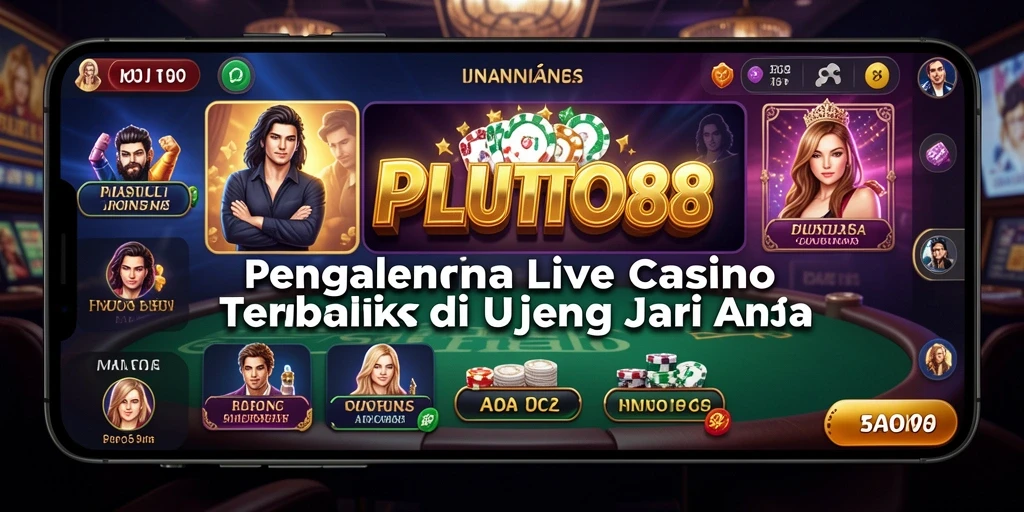 Tampilan gameplay Live Casino yang memikat dari PLUTO88.