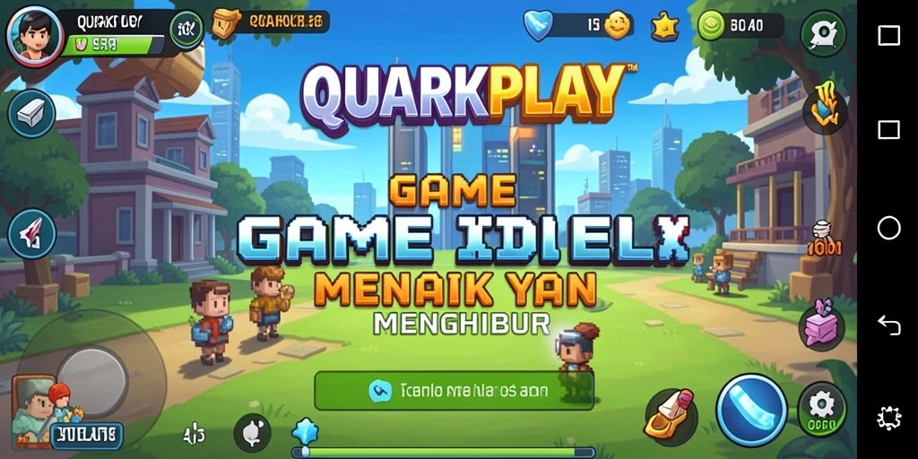 Tampilan gameplay <strong>QUARKPLAY</strong> yang menggugah selera dalam genre Idle.
