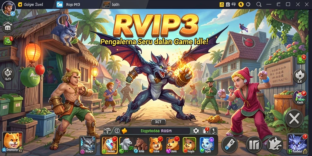 Tampilan gameplay menarik dari <strong>RVIP3</strong> yang menggambarkan keseruan game Idle.