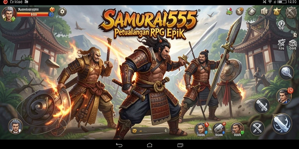 Tampilan gameplay menarik dari <strong>SAMURAI555</strong> dengan aksi petualangan yang intens.