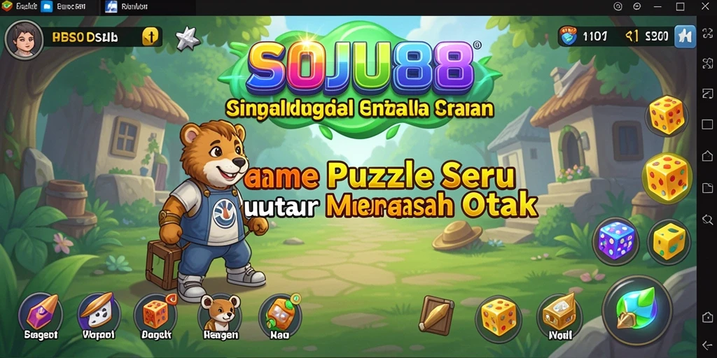 Tampilan permainan Puzzle yang seru dan menantang di SOJU88.