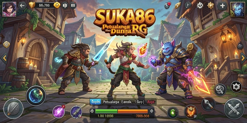 Tangkapan layar menampilkan aksi seru dalam game RPG SUKA86.