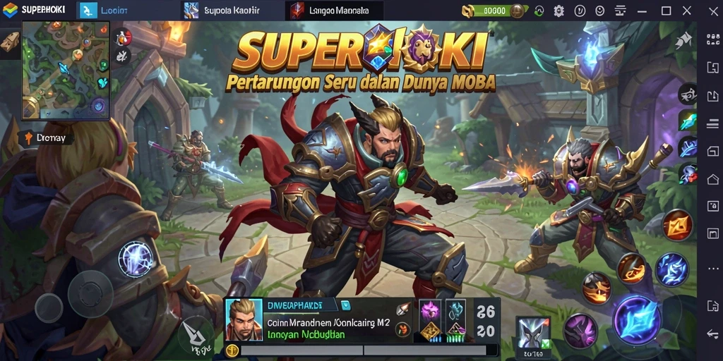 Tampilan gameplay <strong>SUPERHOKI</strong> yang intens dan atraktif.