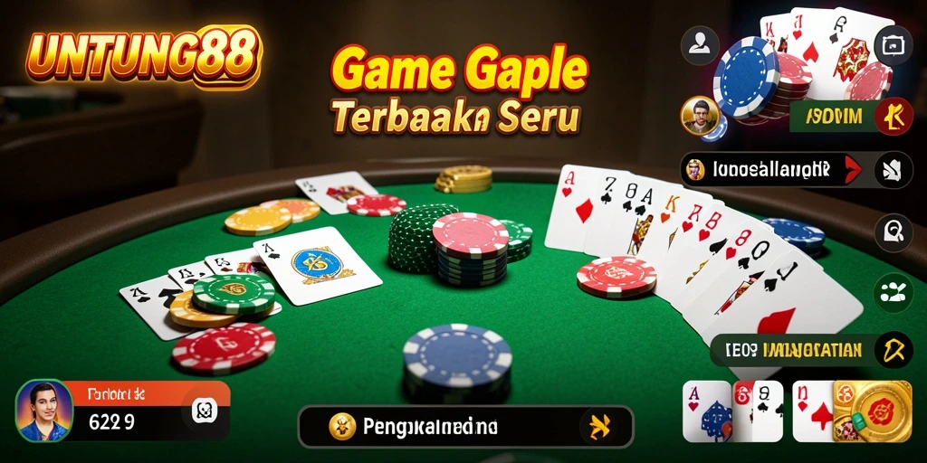 Gameplay UNTUNG88 yang seru dan interaktif saat bermain Gaple.
