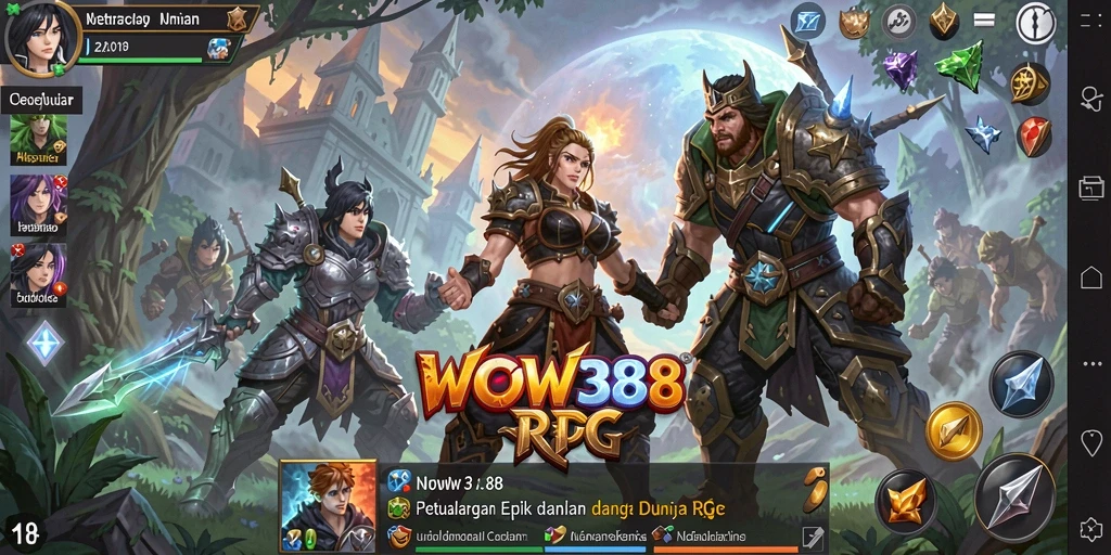 Tampilan gameplay WOW388 dengan aksi seru dan grafis menawan.